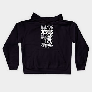 Jesus and dog - Central Asian Shepherd Dog Kids Hoodie